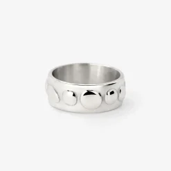 Boho Beads Ring Silber