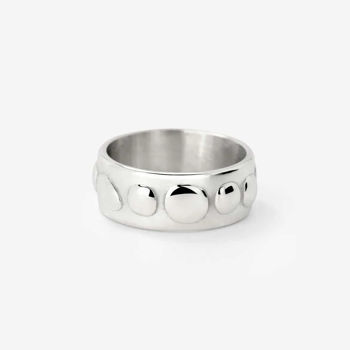 Boho Beads Ring Silber
