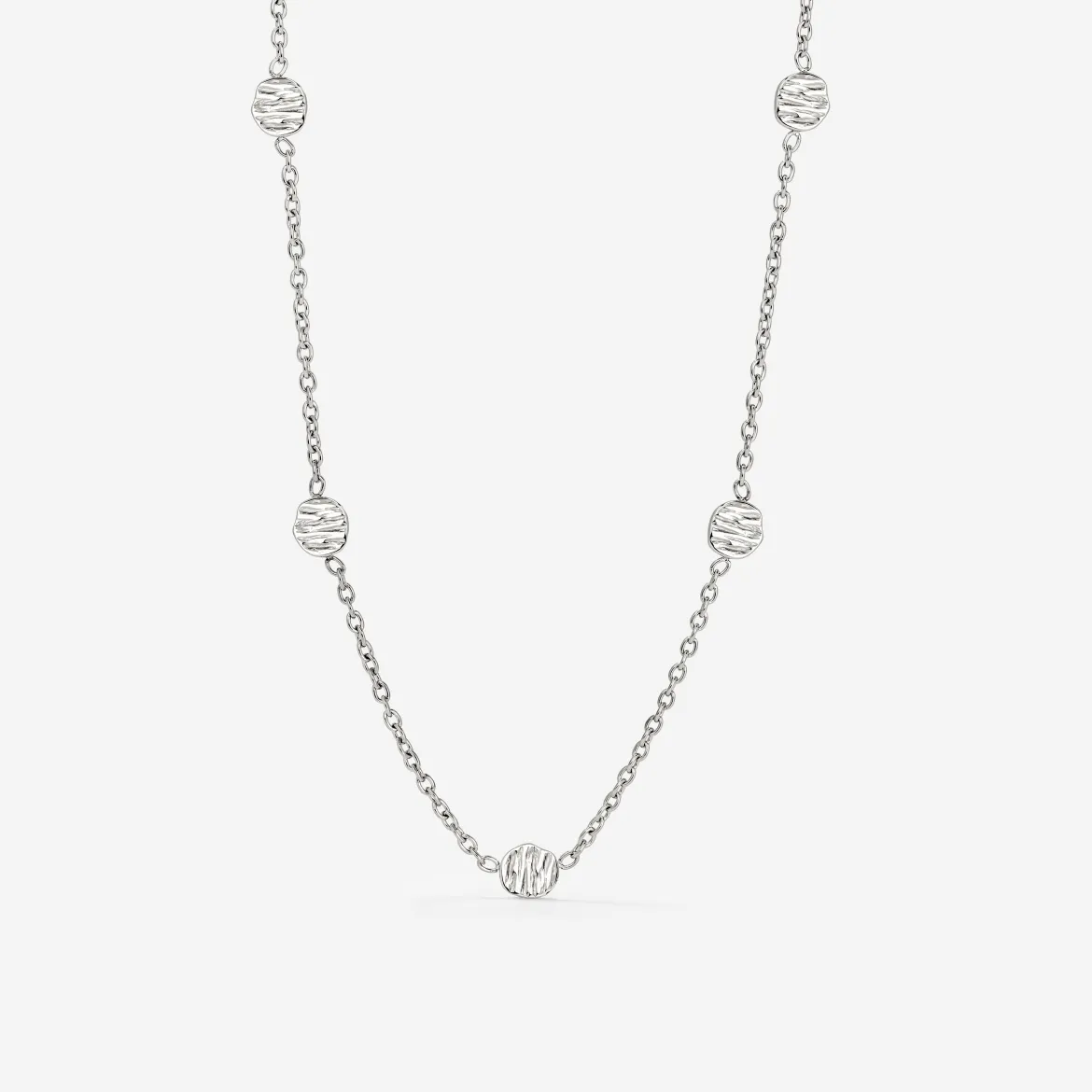 Boho Coin Necklace Silber