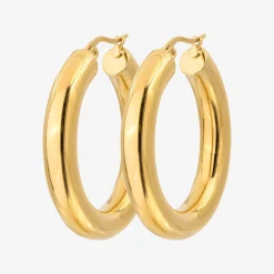 Bold Hoops Large - Gold
