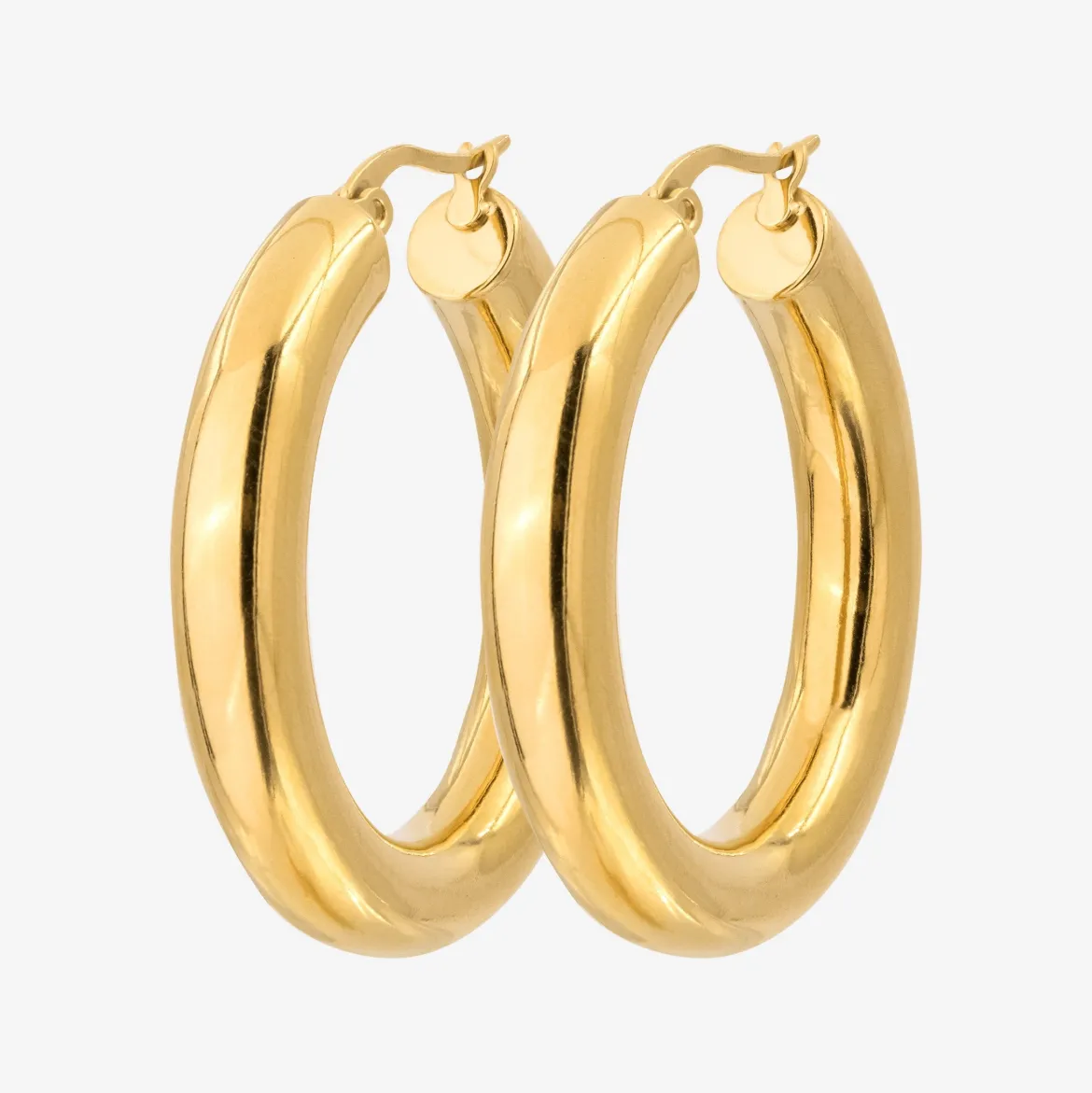 Bold Hoops Large - Gold
