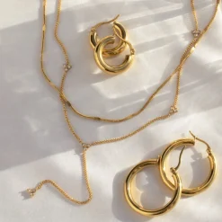 Bold Hoops Small - Gold