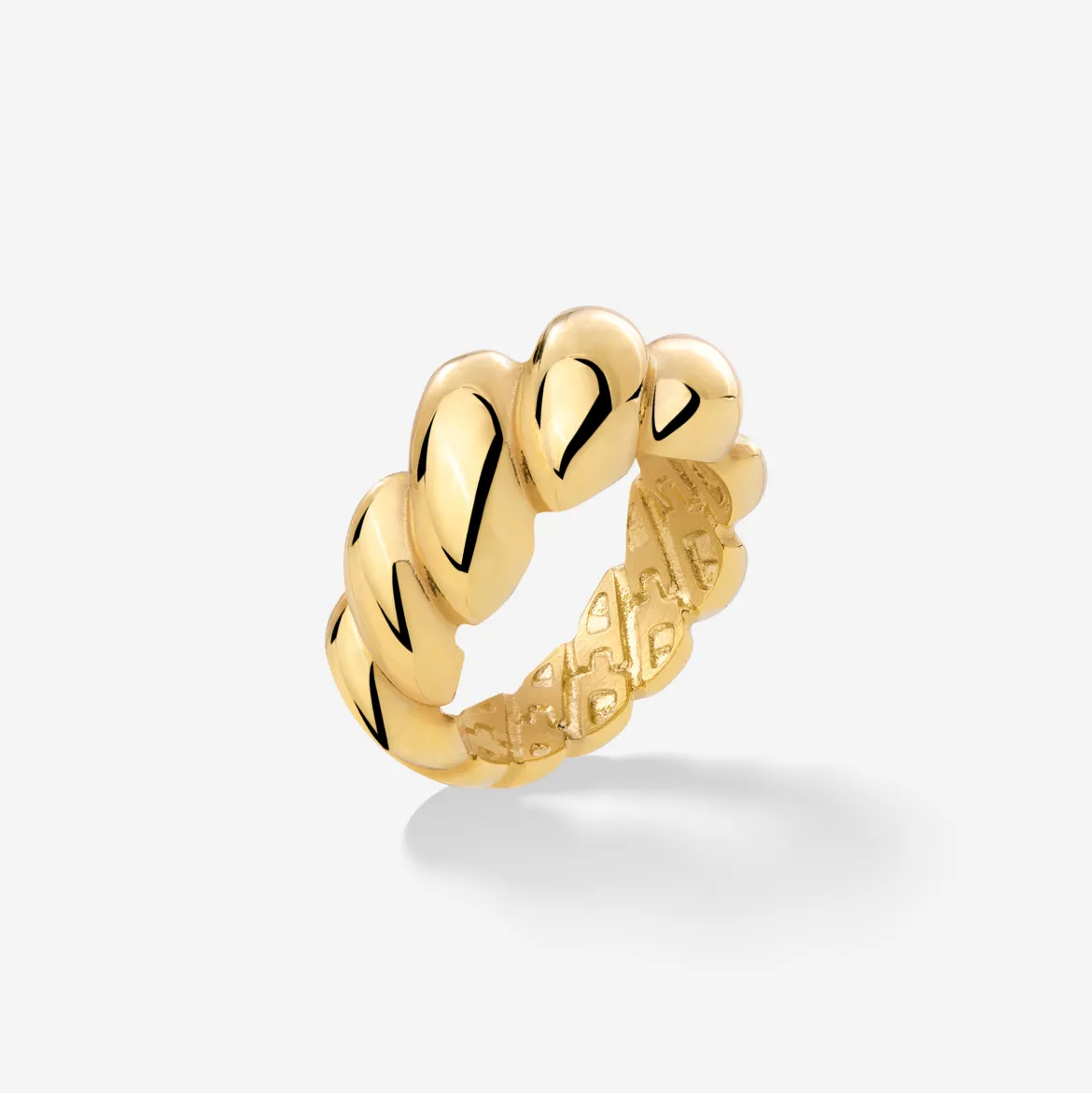 Bold Twist Ring Gold