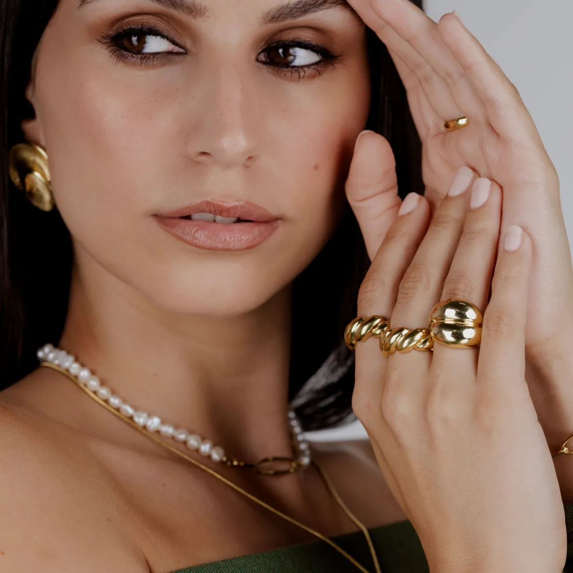 Bold Twist Ring Gold
