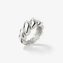 Bold Twist Ring Silber