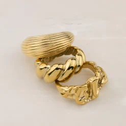 Bold Twist Ring Silber