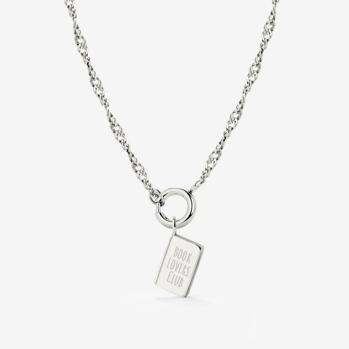 Book Lovers Club Singapore Chain Necklace Set Silber