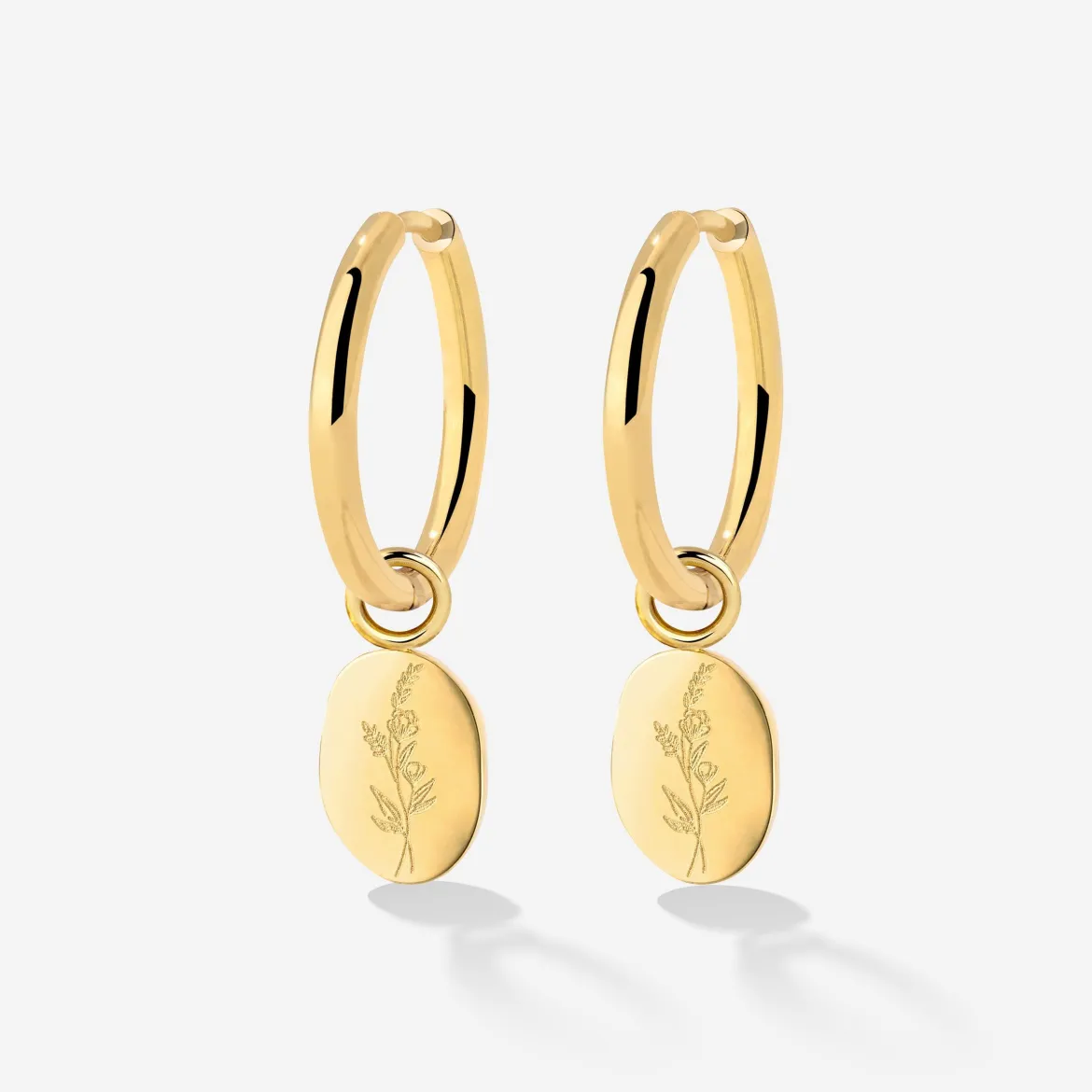 Bouquet Coin Hoop Set Medium Gold
