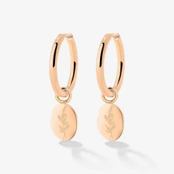 Bouquet Coin Hoop Set Medium Roségold