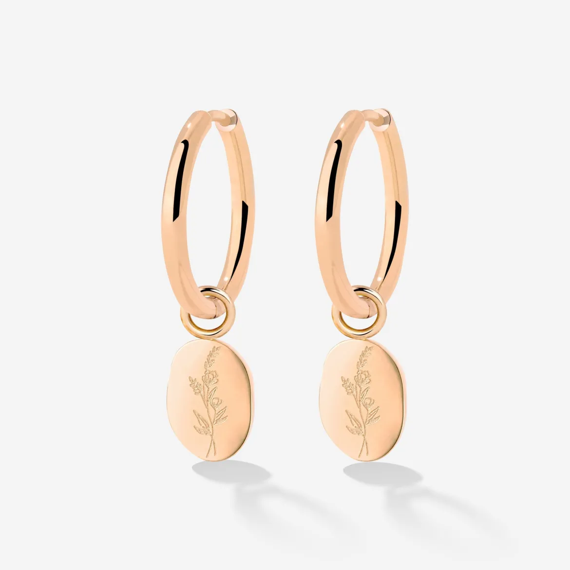 Bouquet Coin Hoop Set Medium Roségold