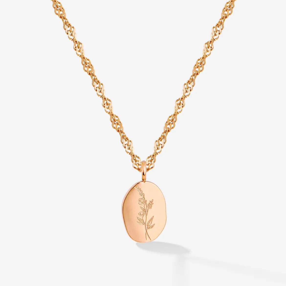 Bouquet Coin Necklace Roségold