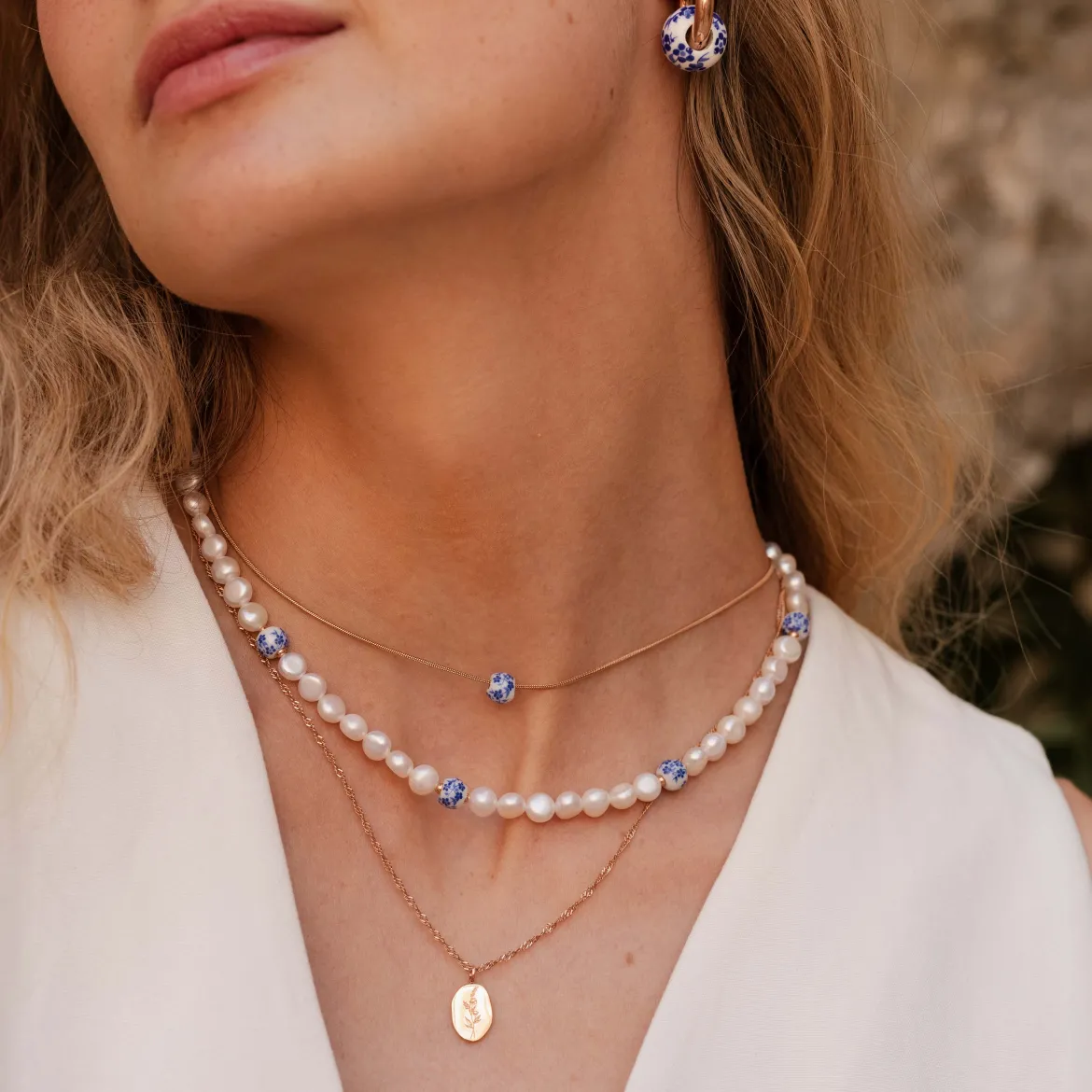 Bouquet Coin Necklace Roségold