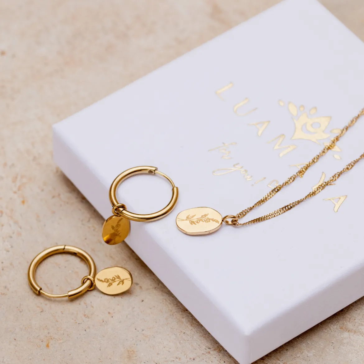 Bouquet Coin Necklace Roségold