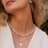 Bouquet Coin Necklace Silber