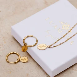 Bouquet Coin Necklace Silber