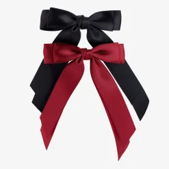 Bow Hairpin Set - Red