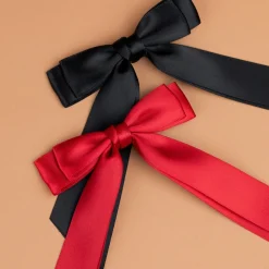 Bow Hairpin Set - Red