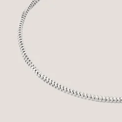 Box Snake Anklet Silber