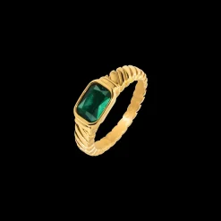 Brilliant Emerald Ring Gold