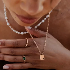 Brilliant Emerald Ring Roségold