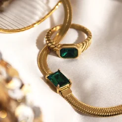 Brilliant Emerald Ring Roségold