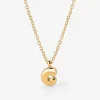 Bubble Letter Necklace Gold - A