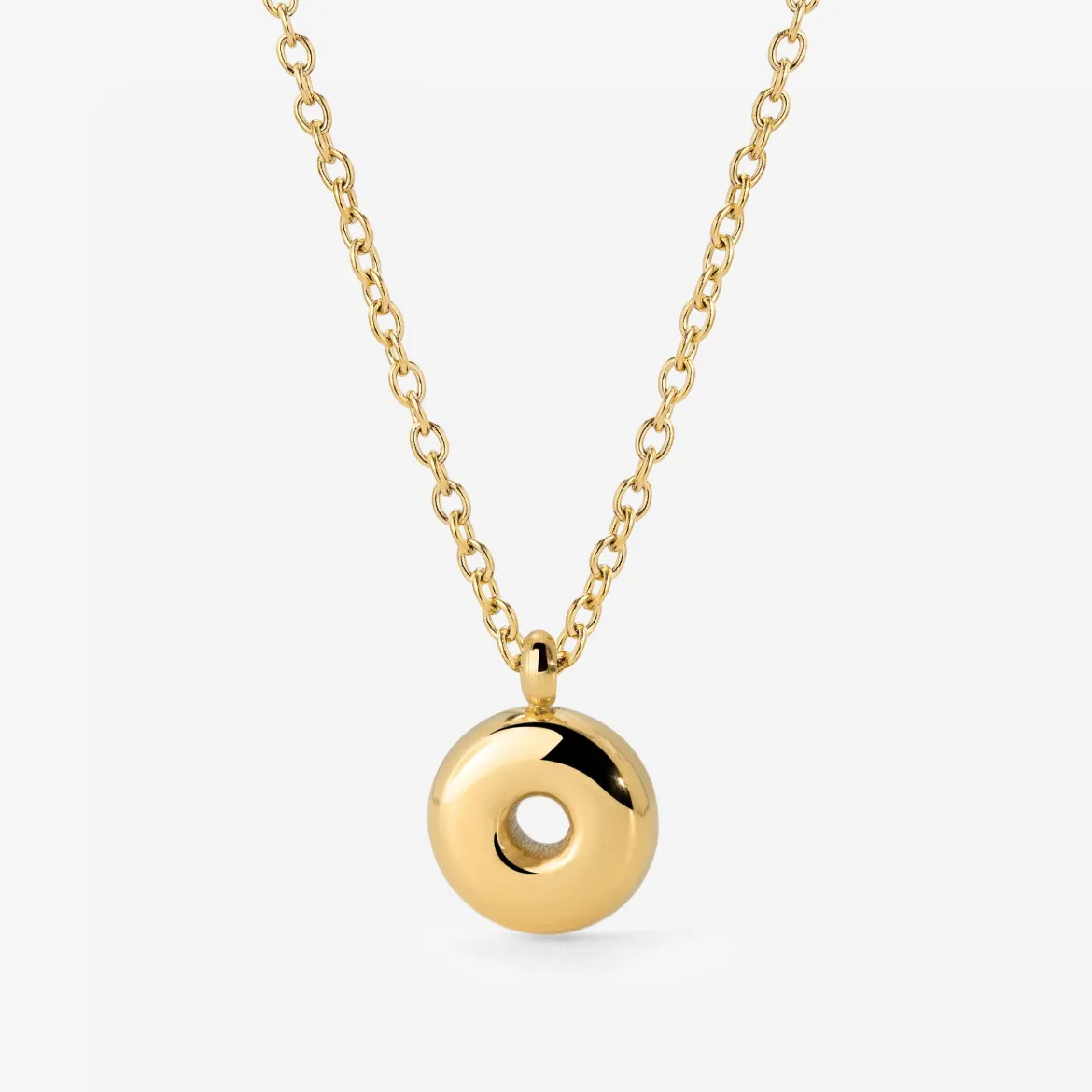 Bubble Letter Necklace Gold - A