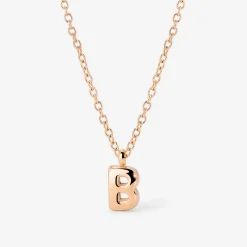 Bubble Letter Necklace Roségold - A