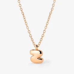 Bubble Letter Necklace Roségold - A