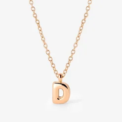 Bubble Letter Necklace Roségold - A