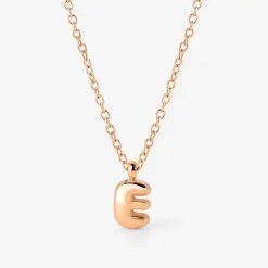 Bubble Letter Necklace Roségold - A