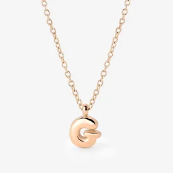 Bubble Letter Necklace Roségold - A