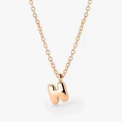 Bubble Letter Necklace Roségold - A