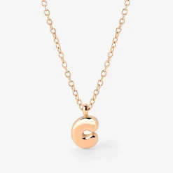 Bubble Letter Necklace Roségold - A