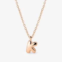 Bubble Letter Necklace Roségold - A