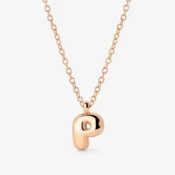 Bubble Letter Necklace Roségold - A