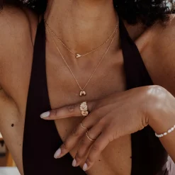 Bubble Letter Necklace Roségold - A