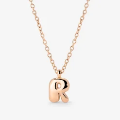 Bubble Letter Necklace Roségold - A