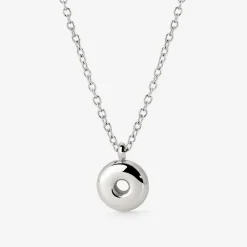 Bubble Letter Necklace Silber - A
