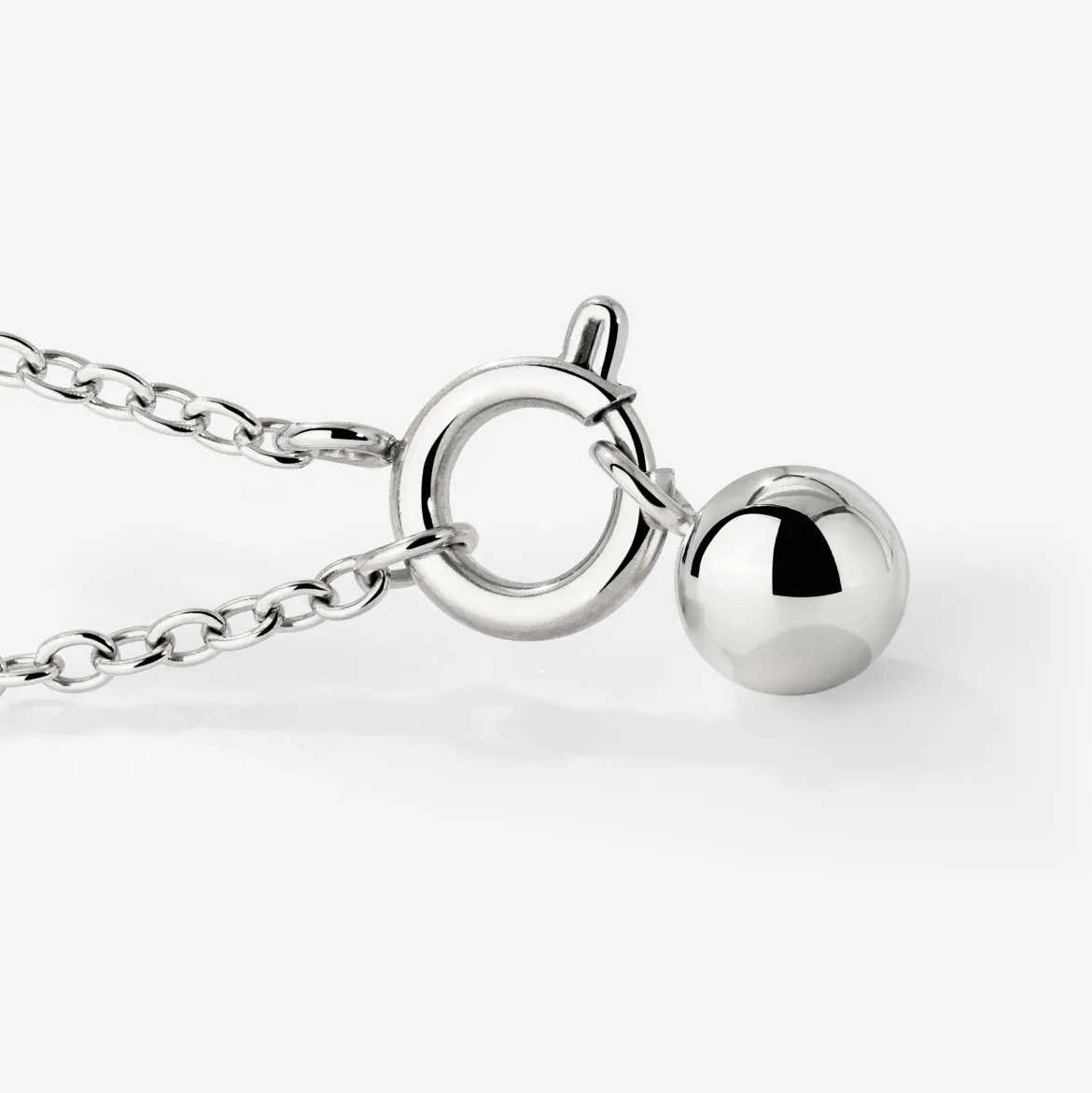 Bubbly Classic Chain Necklace Set Silber