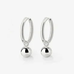 Bubbly Hoop Set Medium Silber