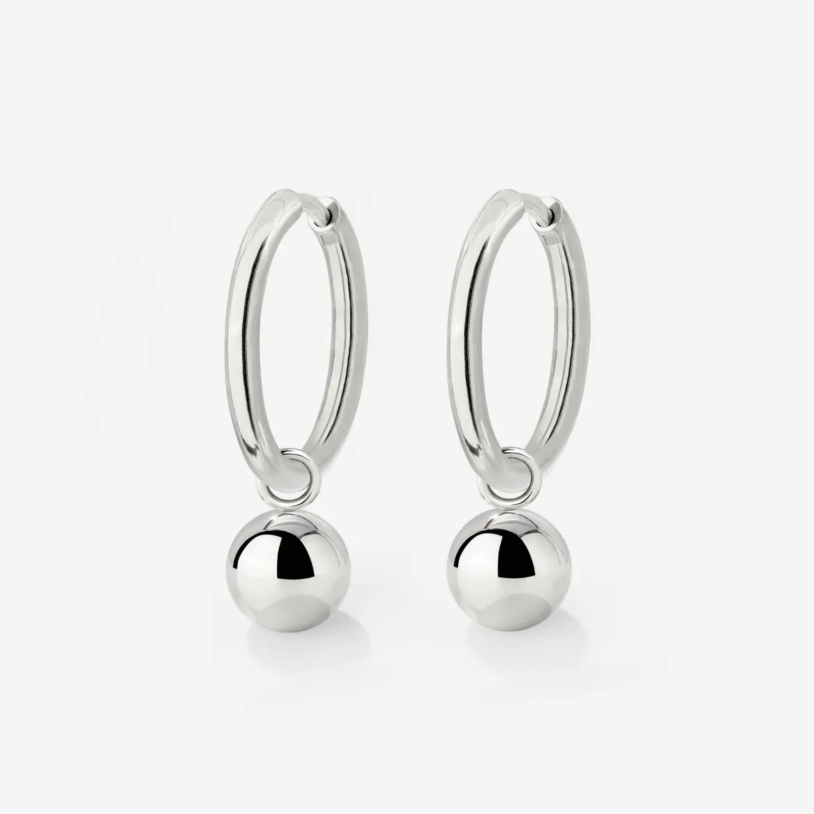 Bubbly Hoop Set Medium Silber