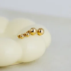 Bubbly Studs Medium Silber