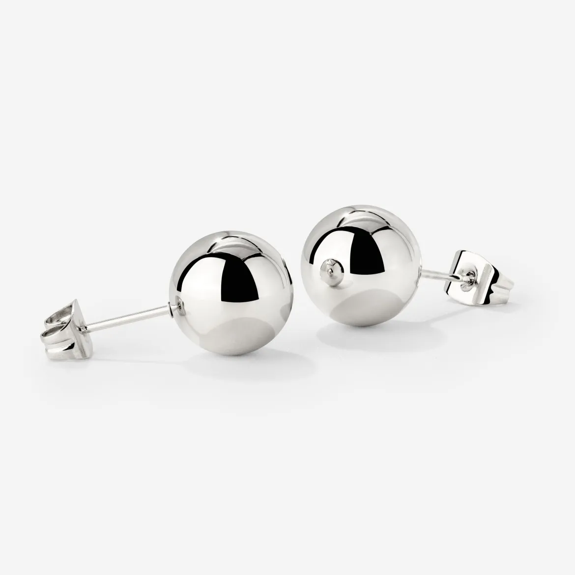 Bubbly Studs Medium Silber