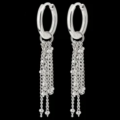 Chain Overload Hoop Set Small Silber
