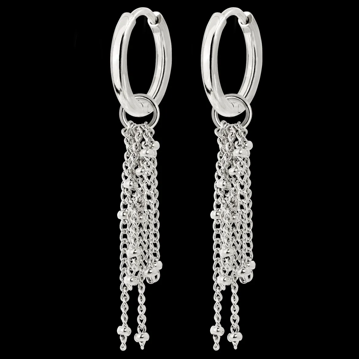 Chain Overload Hoop Set Small Silber