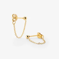 Chained Studs Gold