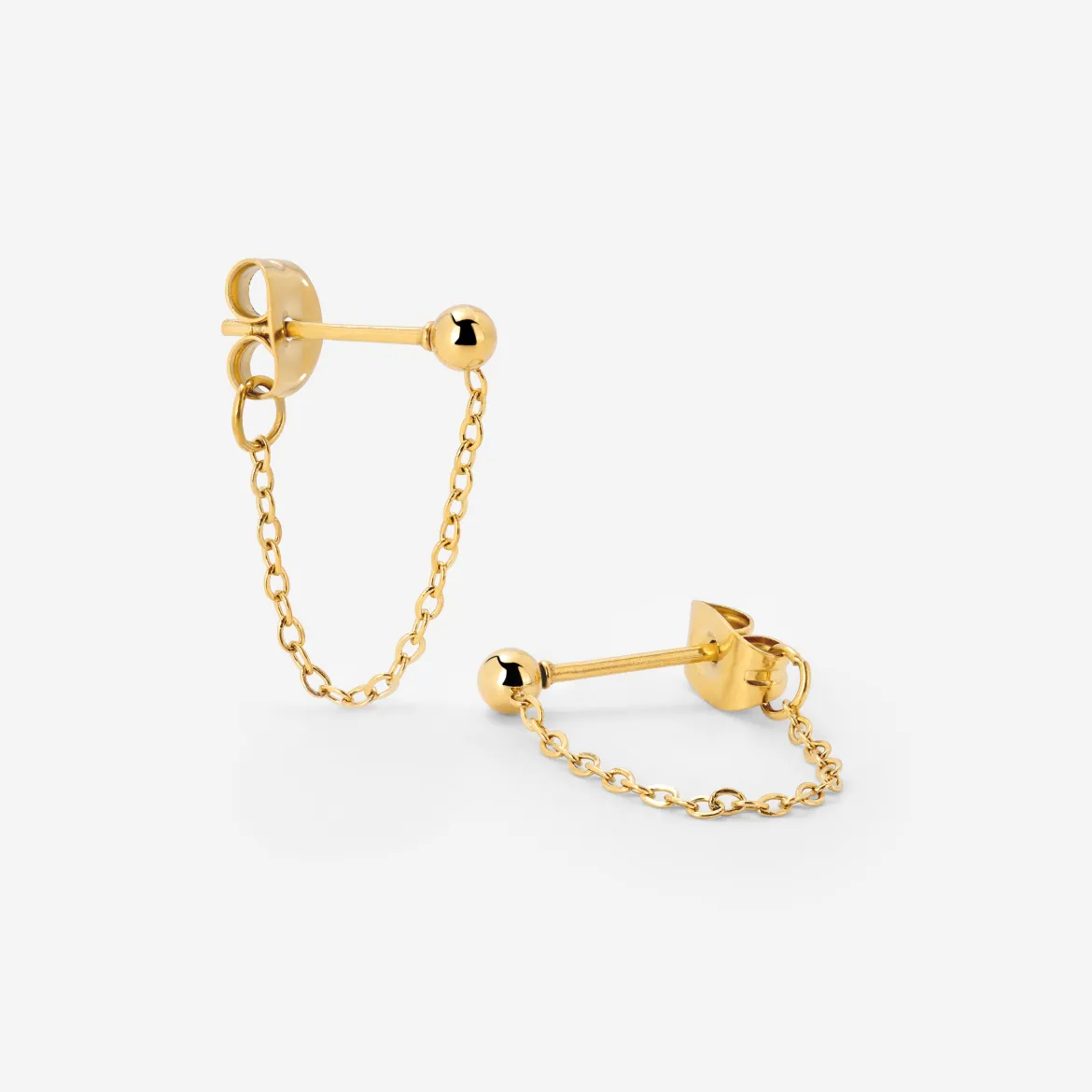 Chained Studs Gold