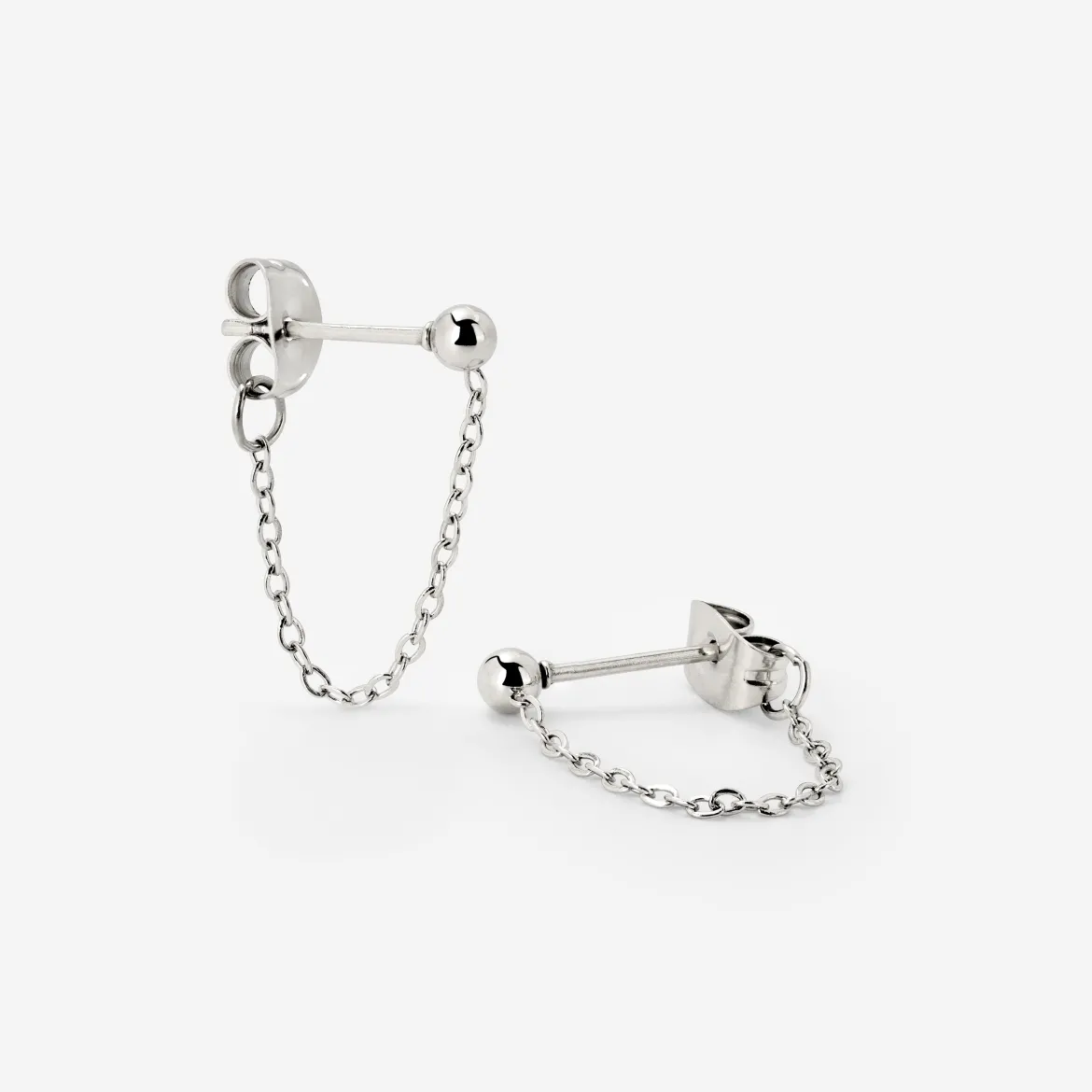 Chained Studs Silber
