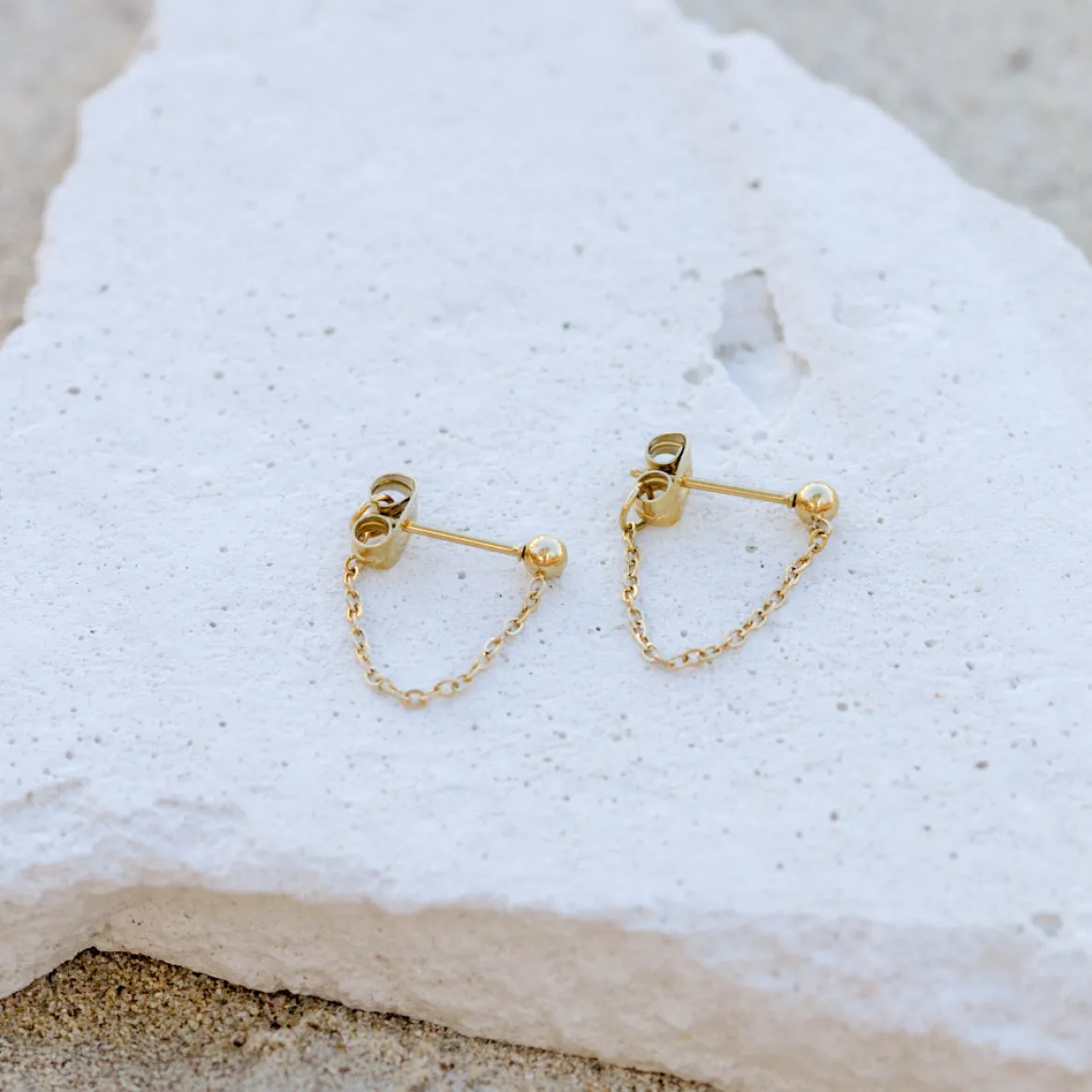 Chained Studs Silber